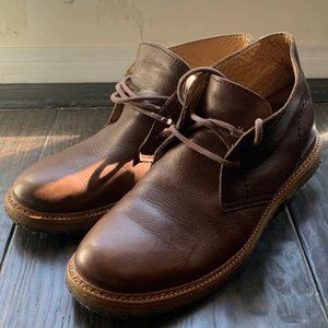 A.P.C. Brown Chukka Desert Boots with Crepe Sole Mens US 8